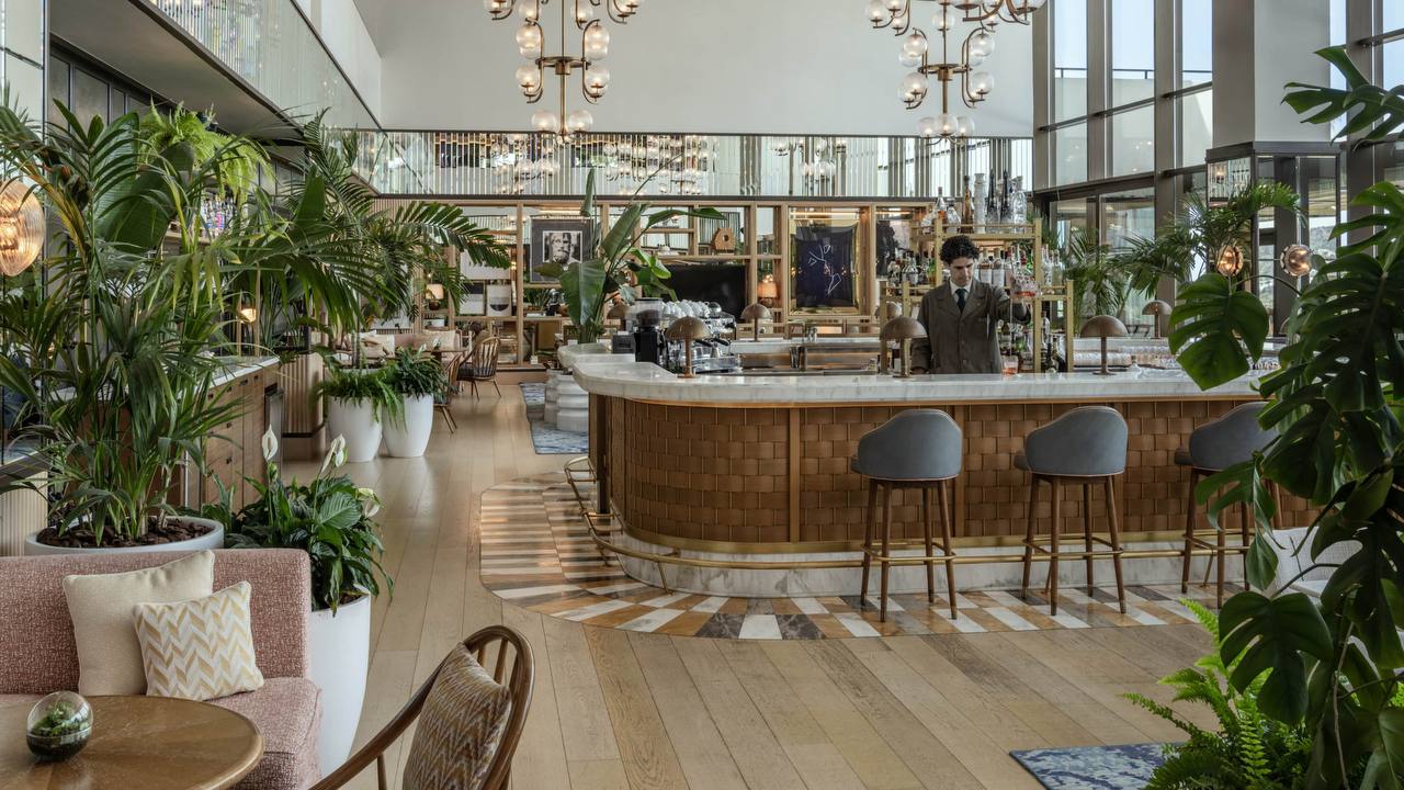 Lobby bar and lounge interior