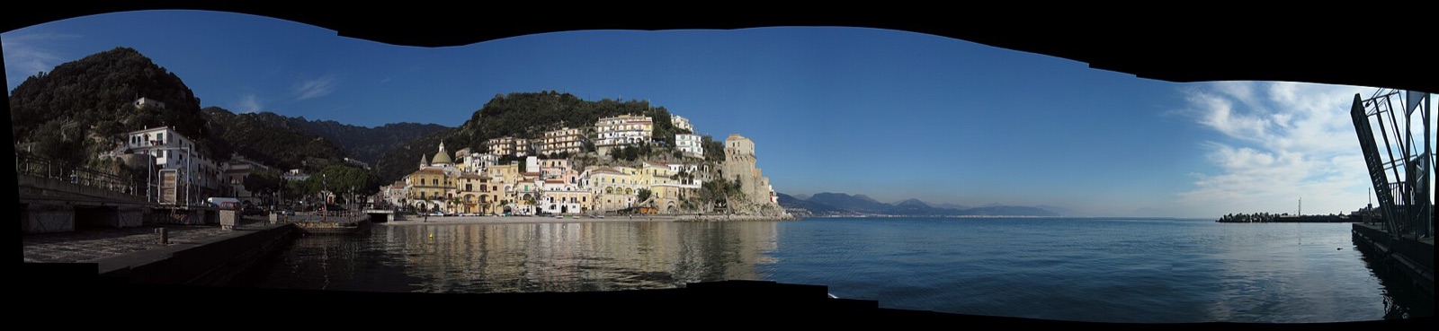 Cetara and the Gulf of Salerno seen from the harbour