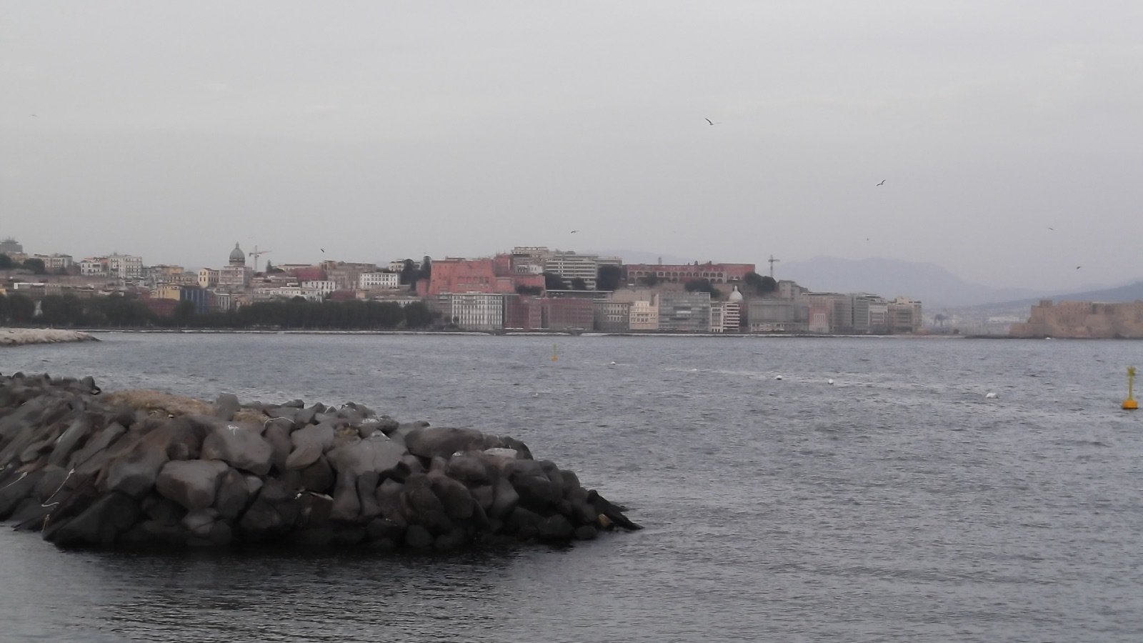 The Chiaia seafront of Naples seen from Mergellina