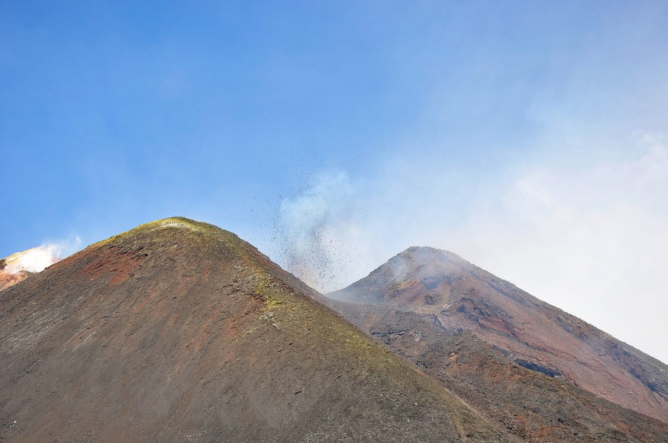 An Etna eruption lighting the night sky above Sicily