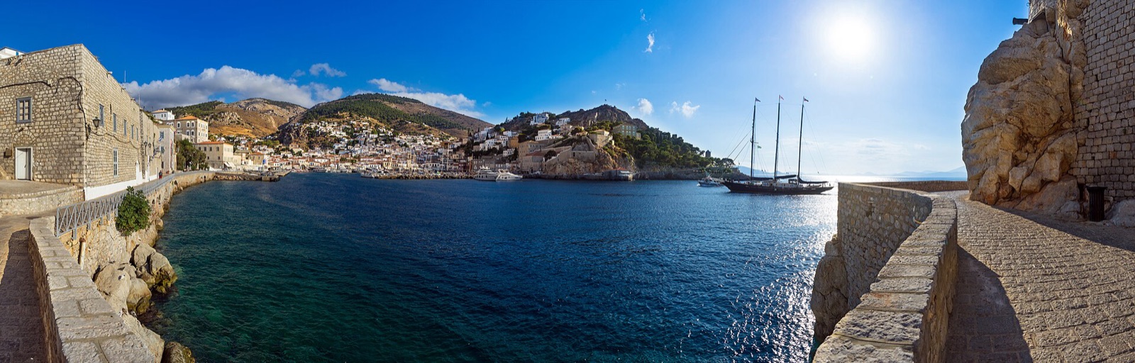 Traditional stone houses on the slope of Hydra