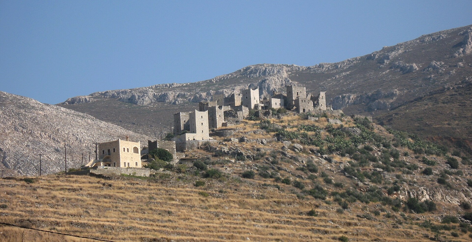 In the Peloponnese's harshest peninsula, fortified stone towers built for a war the villag