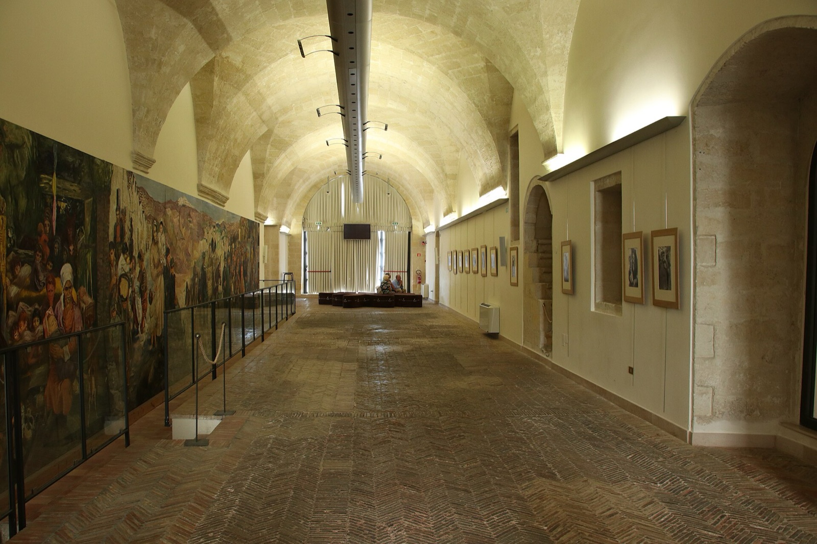 An interior gallery at Palazzo Lanfranchi, Matera