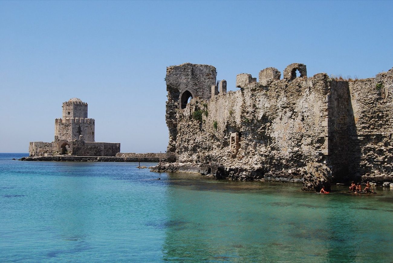 The Bourtzi tower and the Venetian sea-castle of Methoni