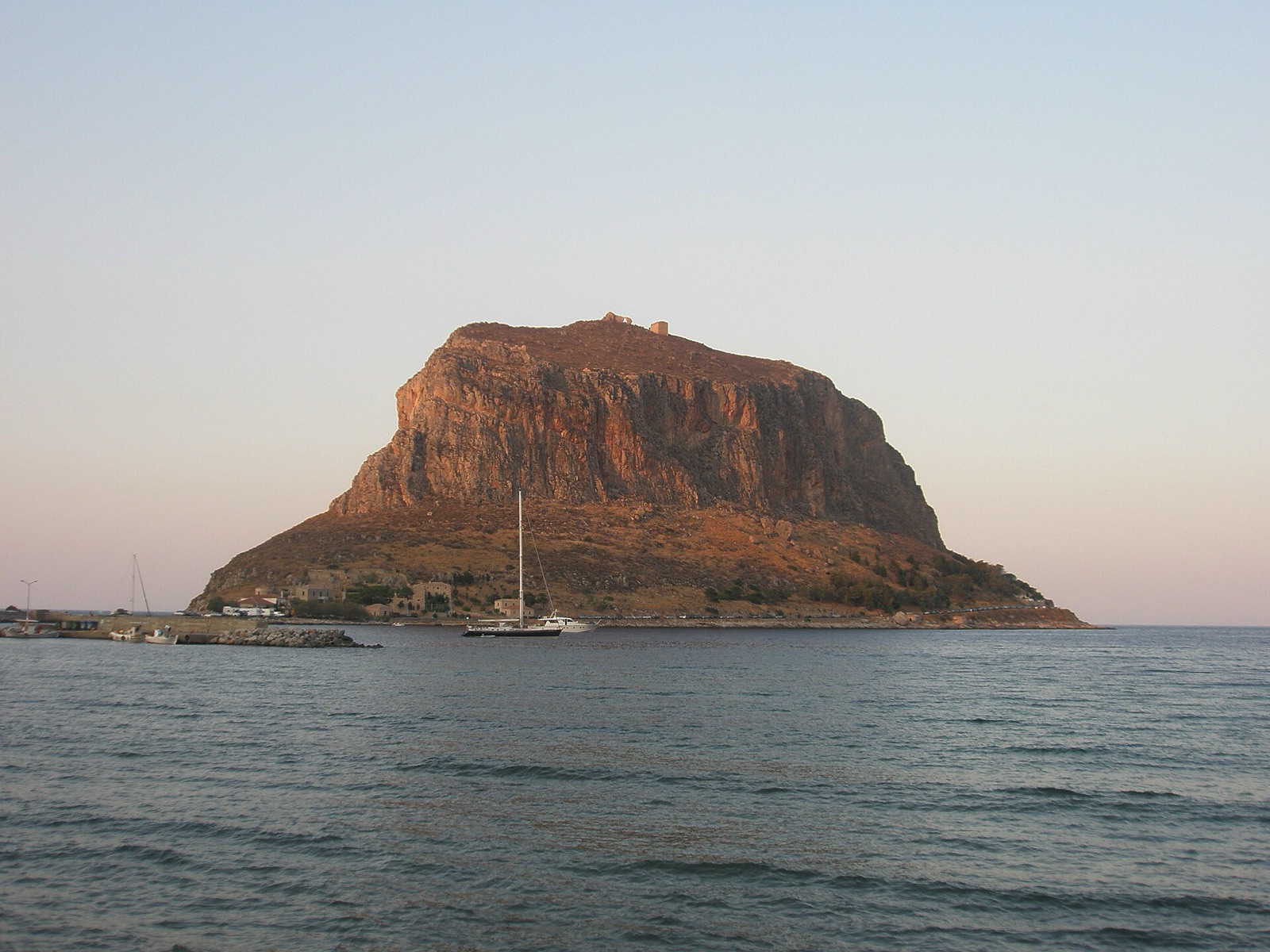 The rock seen from the water