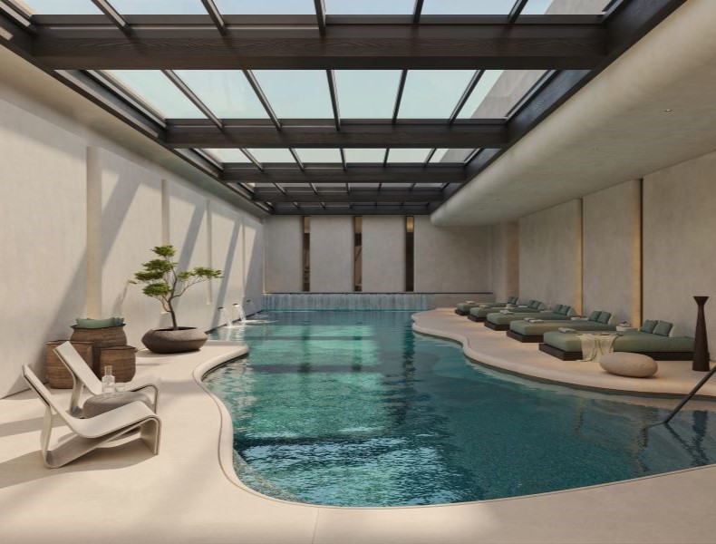 The vitality pool at the Nao Longevity Hub