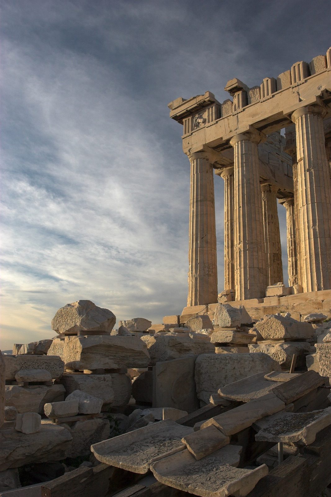 The Parthenon from the south on the Acropolis of Athens