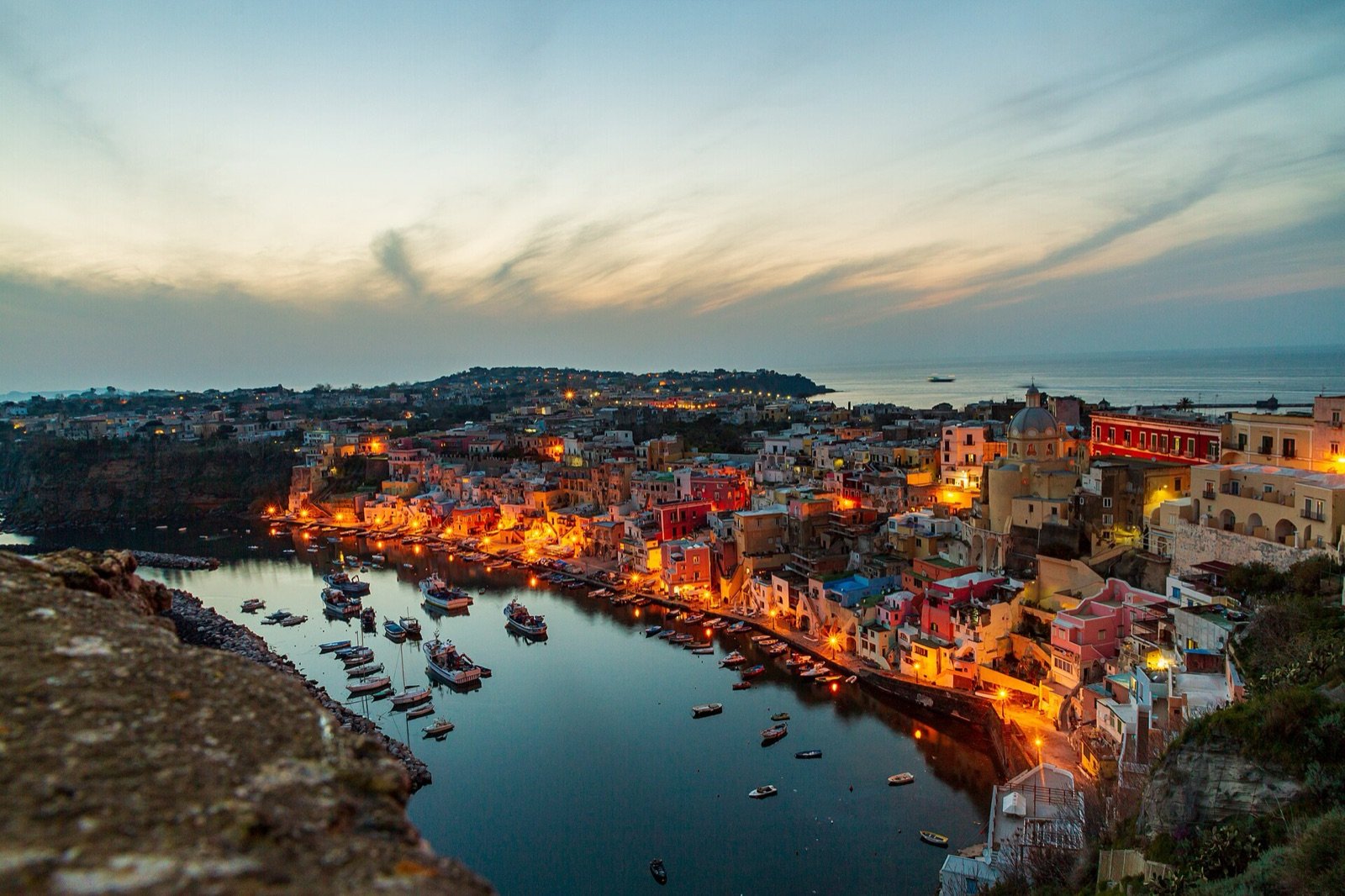 Marina Corricella at the blue hour, Procida