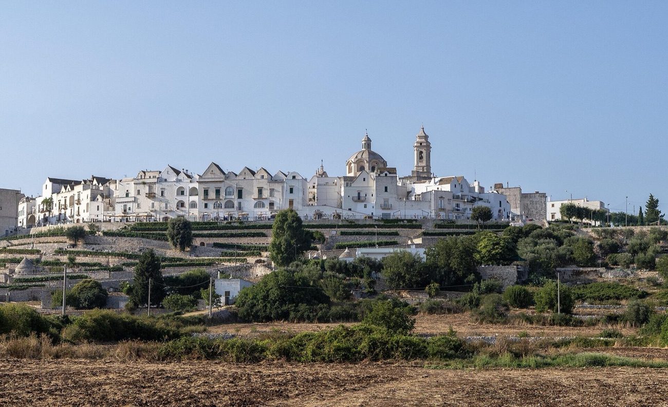 The white circular old town of Locorotondo