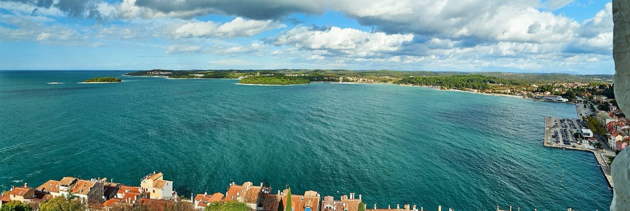 The rooftops of Rovinj seen from the bell tower of St Euphemia