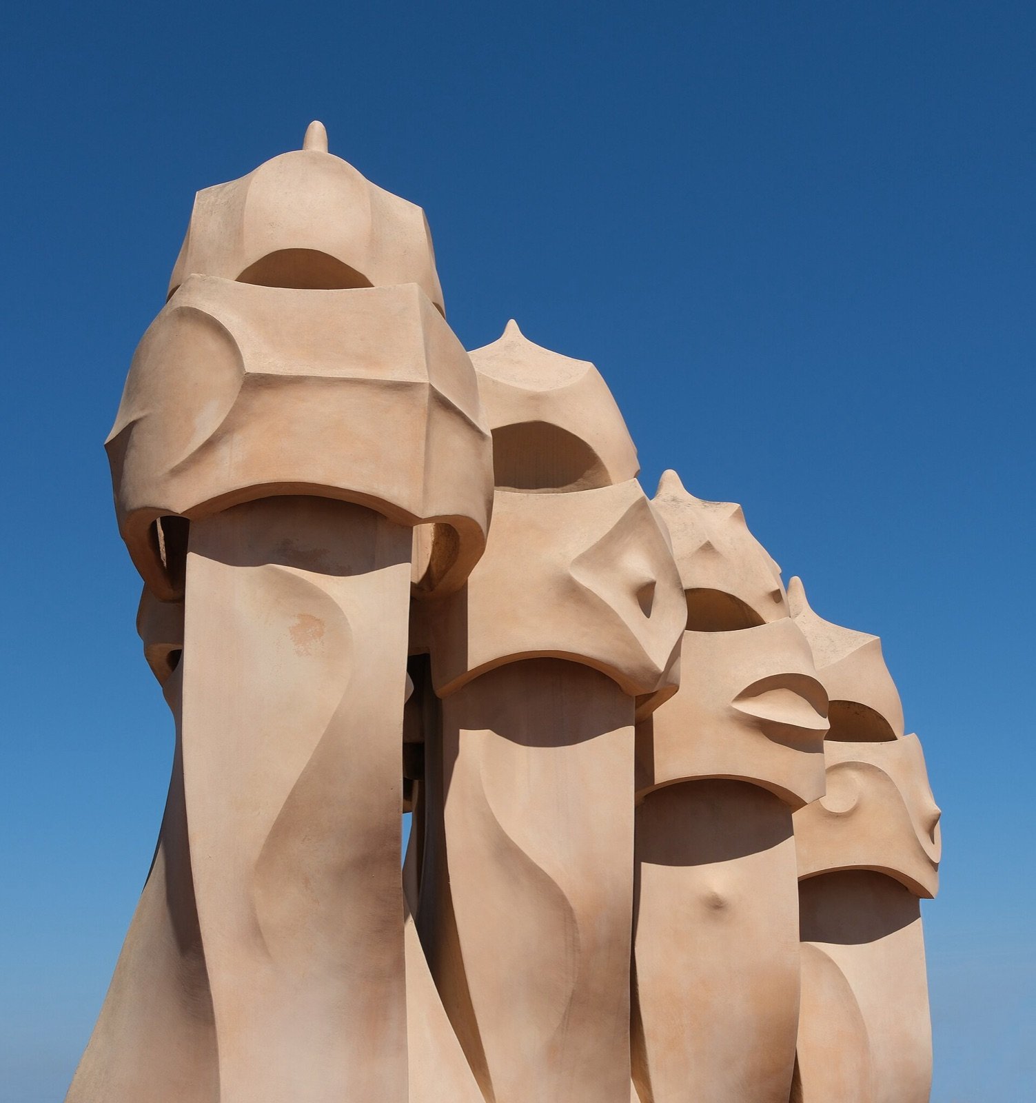 The stone facade of La Pedrera, Casa Mila
