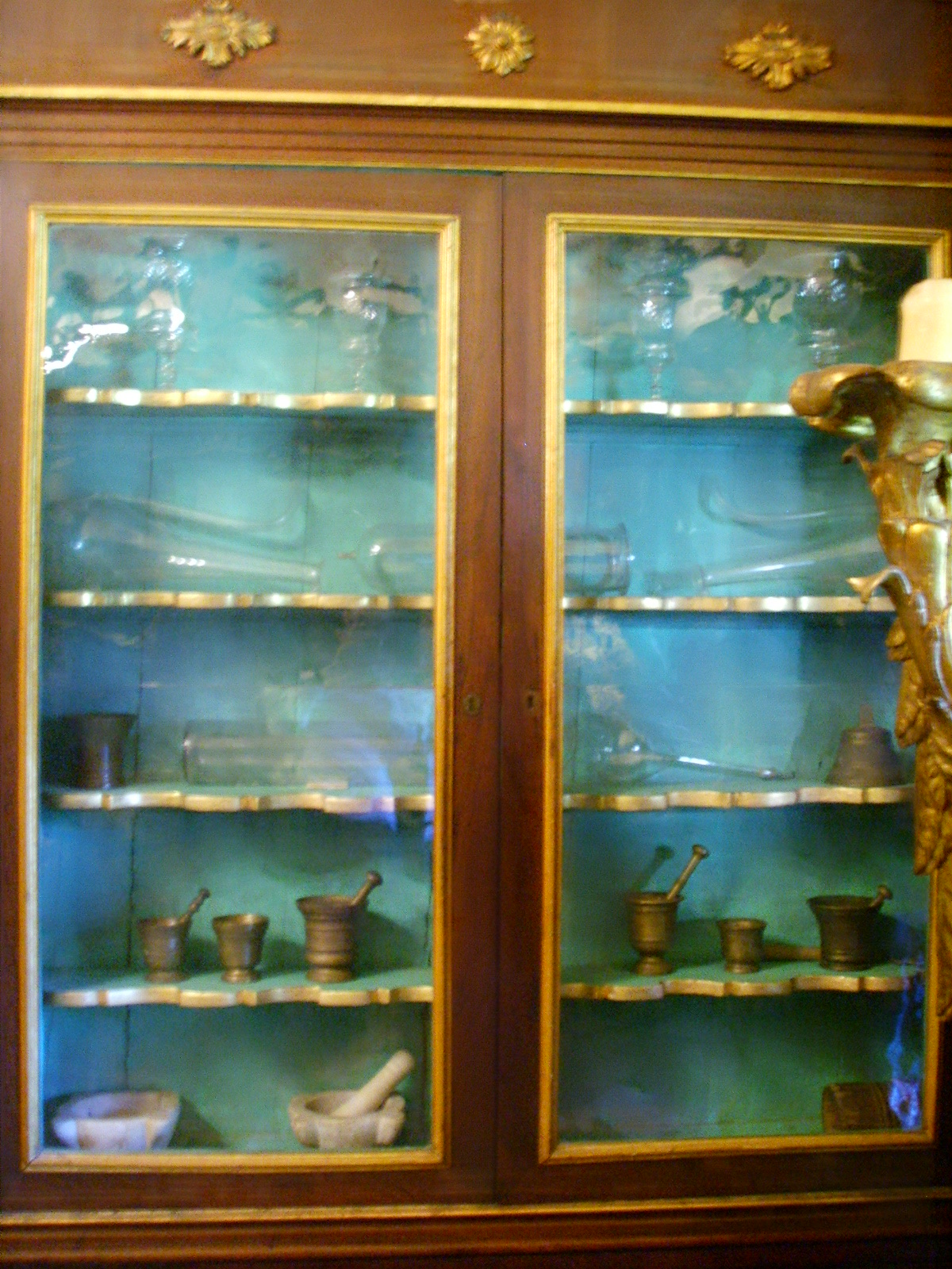 Shelves of the antique herbalist room at Santa Maria Novella