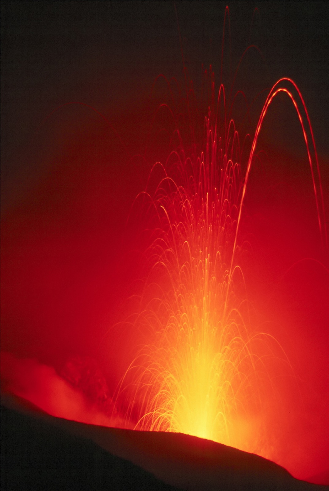 The northernmost Aeolian island has burned for millennia, throwing light off its summit th