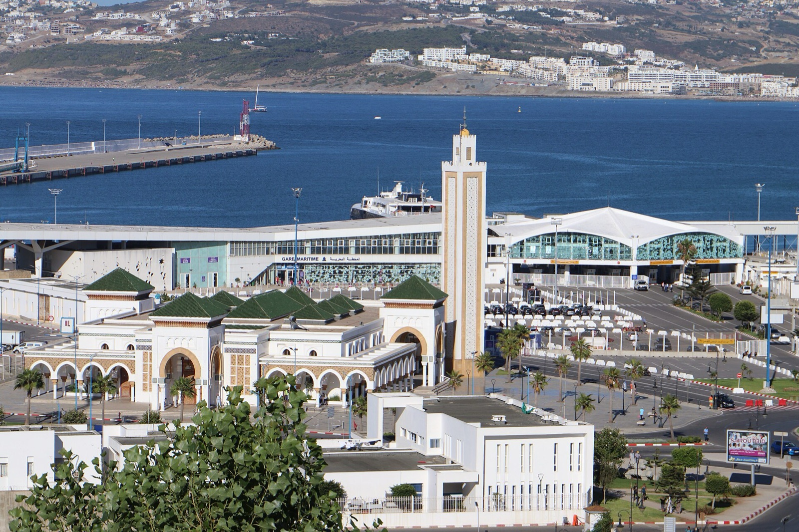 Tangier's harbour on the Strait of Gibraltar