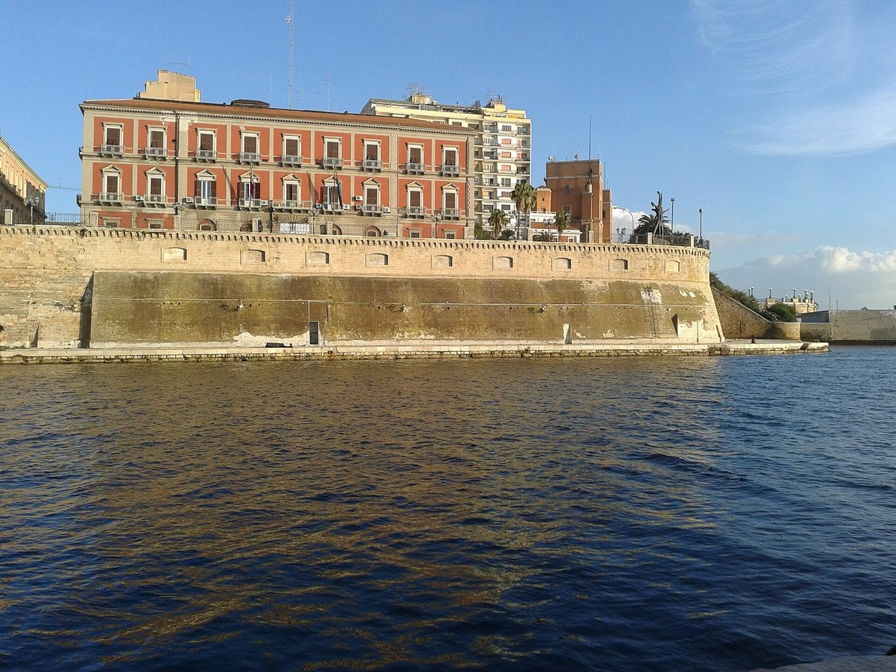 The seafront promenade along the Mar Grande at Taranto