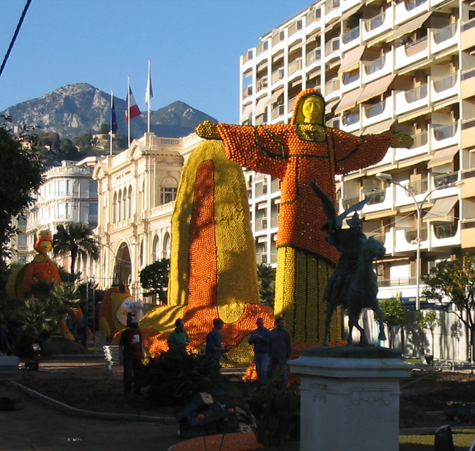 Menton lemons prepared for the citrus festival