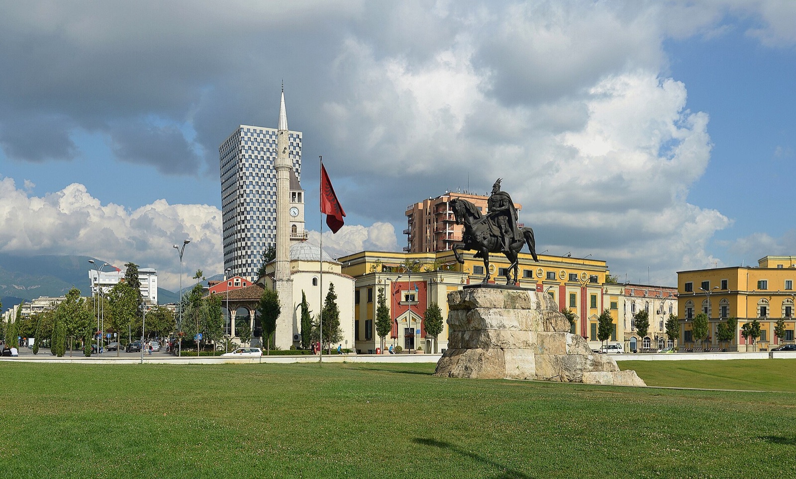 Skanderbeg Square at the centre of Tirana