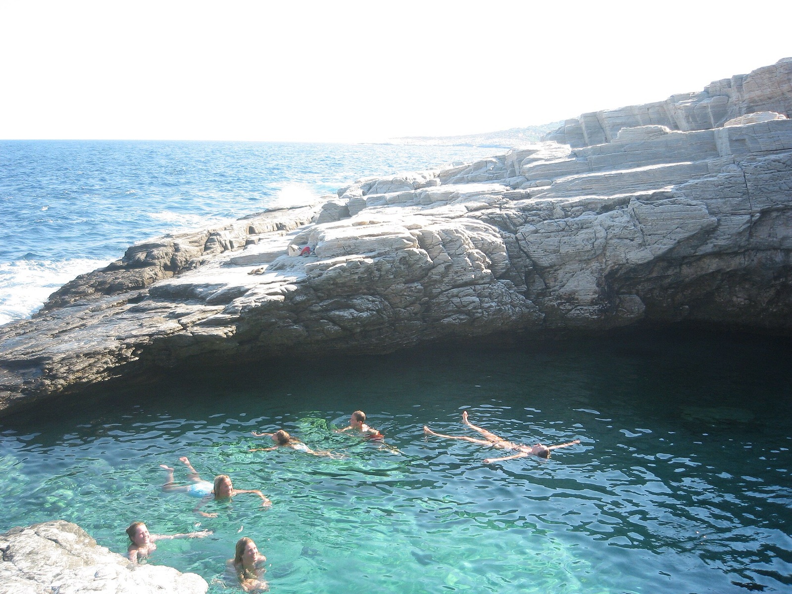 The Giola natural sea pool on the southern coast of Thasos