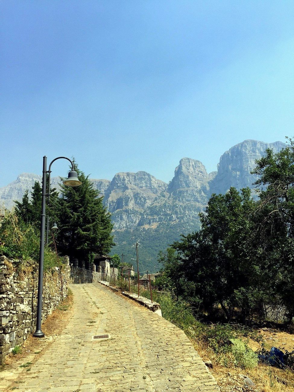The Towers of Astraka above the stone village of Papigo