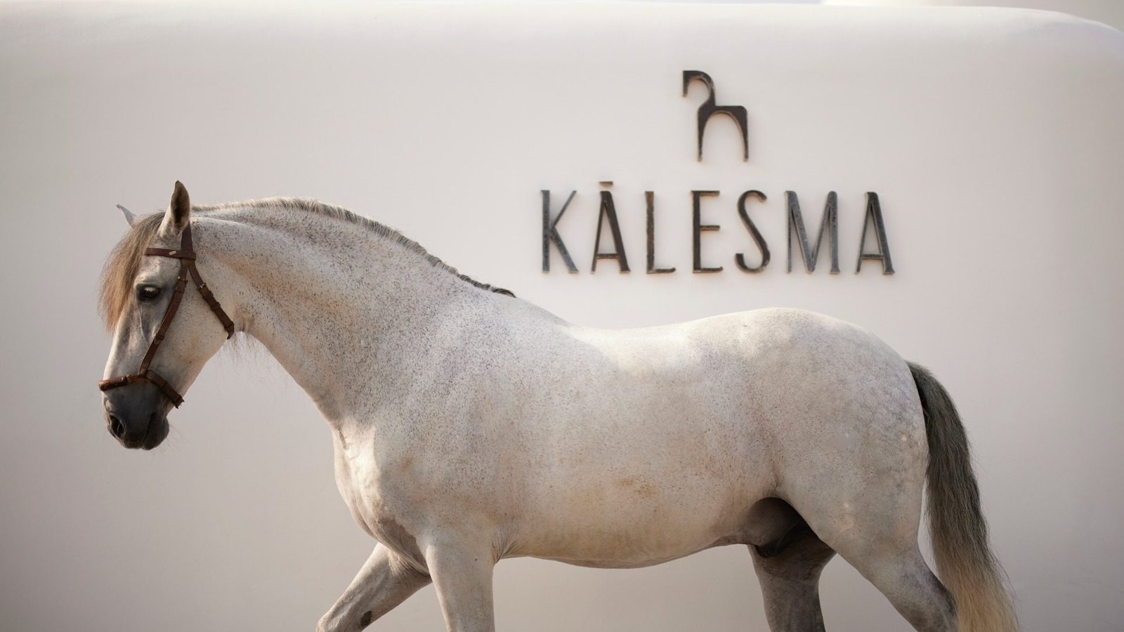 A white horse before the Kalesma name, the hotel's emblem