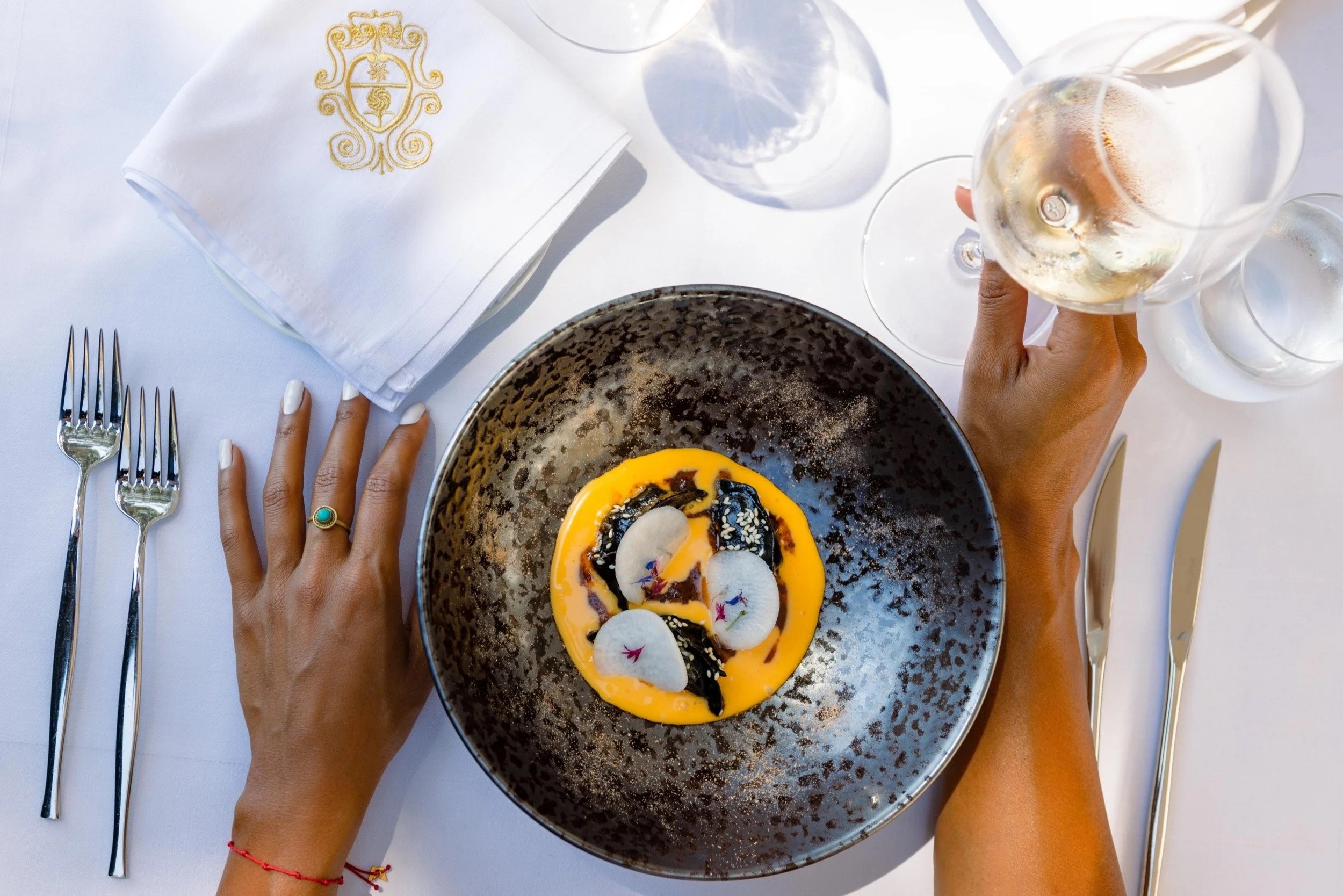 A plated dish at the Michelin-starred LD Restaurant