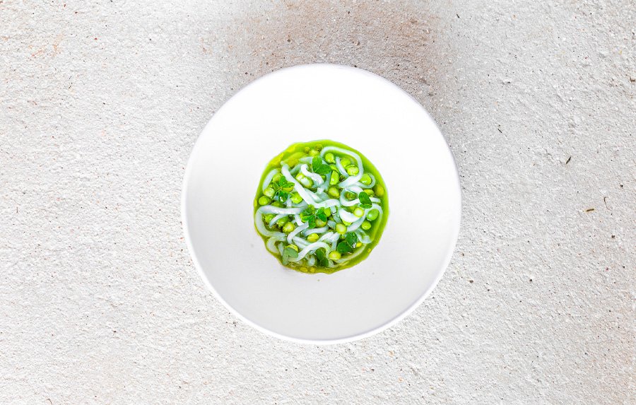 A plated dish from the Moroseta Kitchen