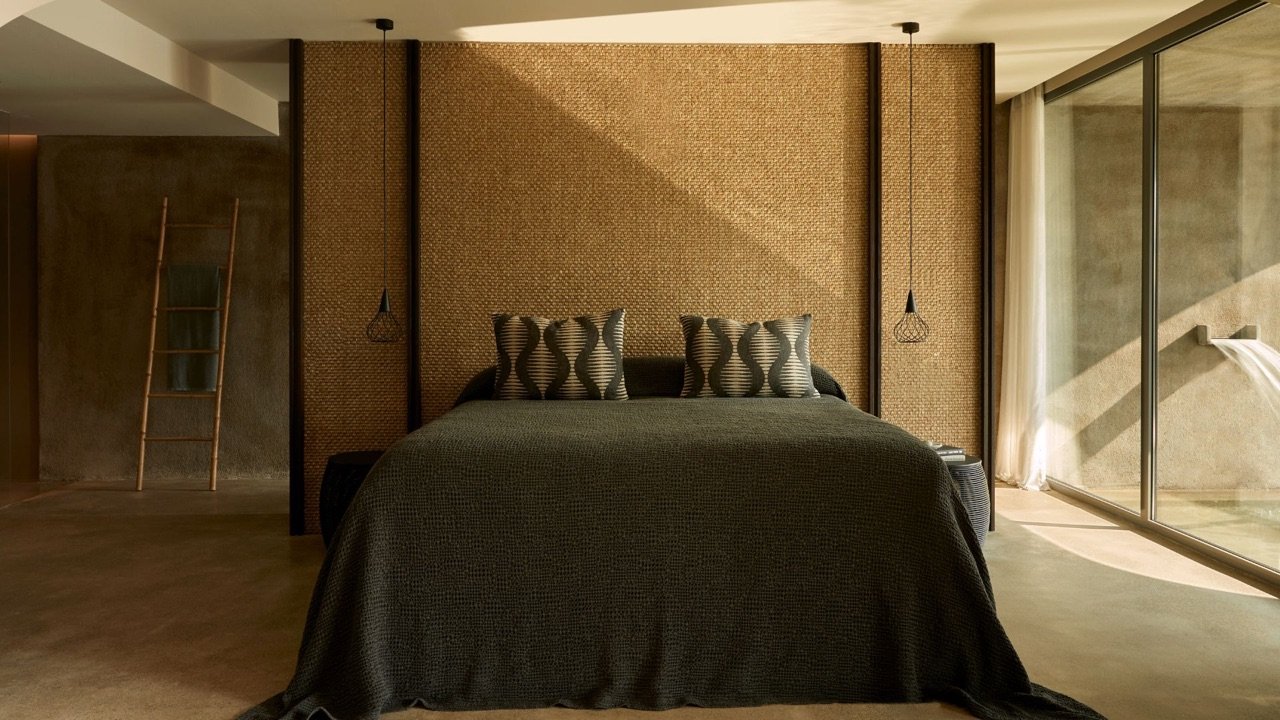 Waterfall suite with private pool and king bed