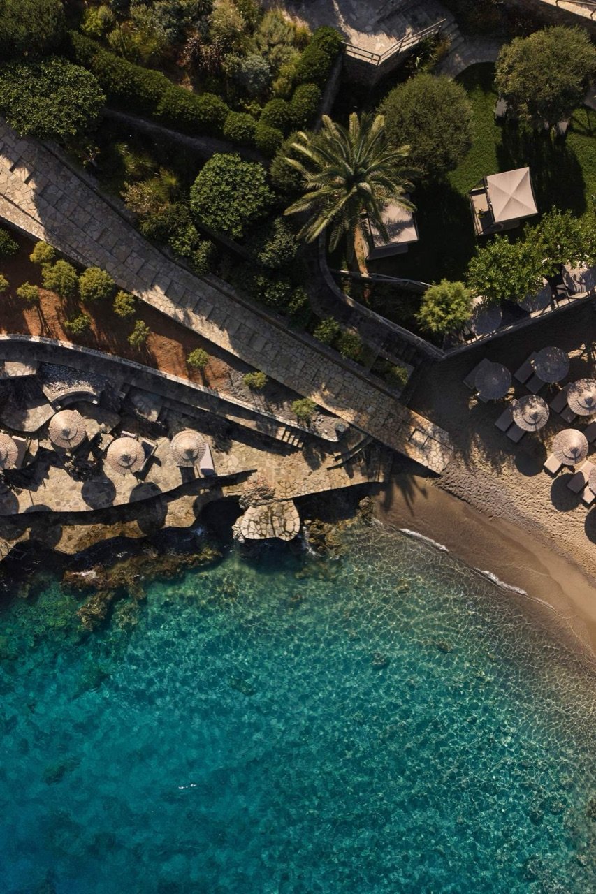 Private sandy beach and sea deck