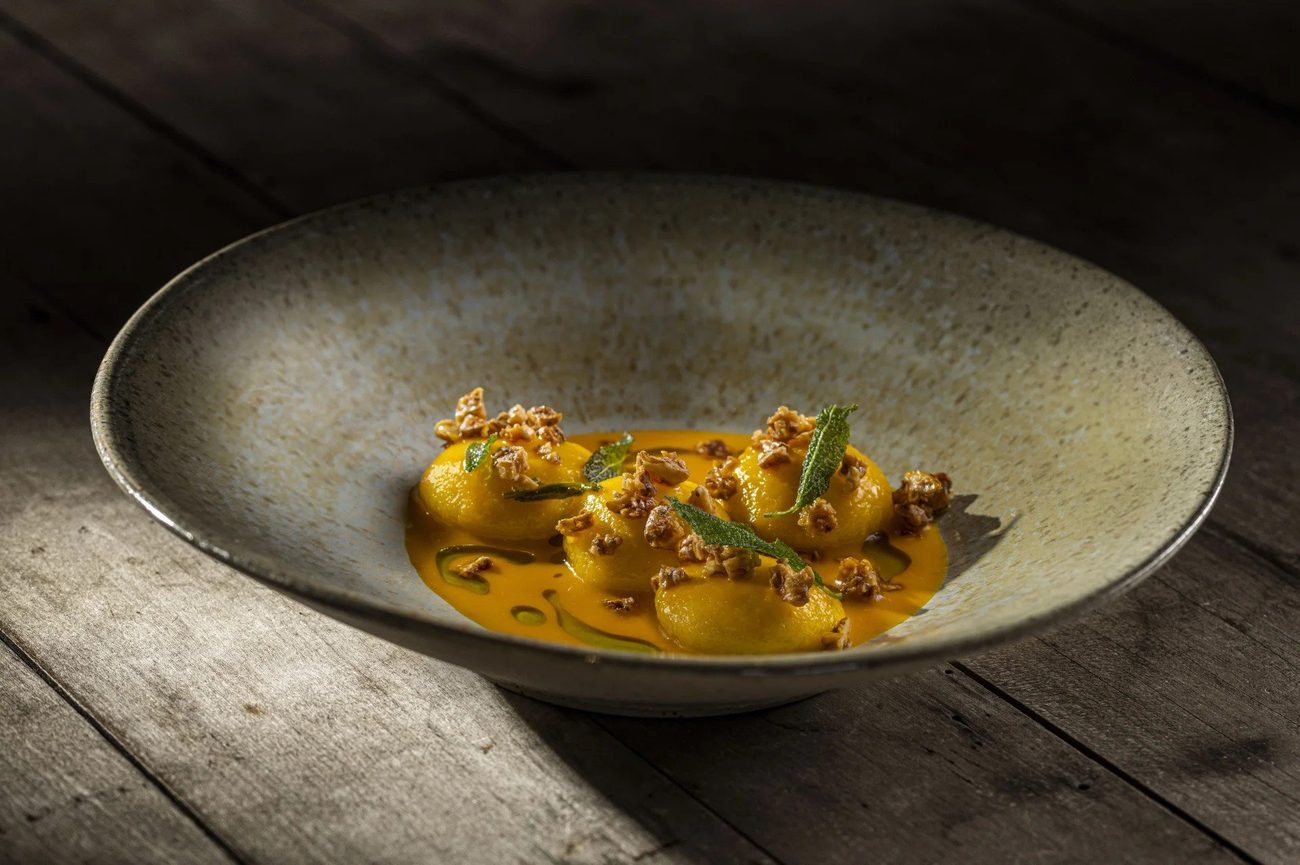 A plated course at Luciano built on Istrian ingredients